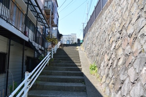 櫻道橋を下る石段